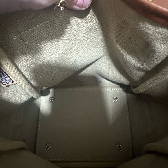 DOONEY & BOURKE Canvas Leather Bucket Tote Bag with solid brass hardware - Picture 3 of 8